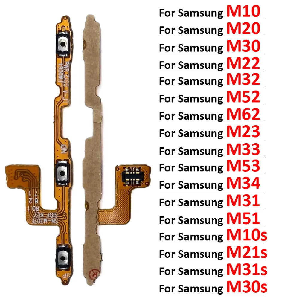 Power On Off Volume Side Button Key Flex Cable For Samsung M30s M10 M20 M30 M22 M32 M52 M62 M23 M33 M53 M34 M10s M31 M51 M31s Samsung phone repair parts