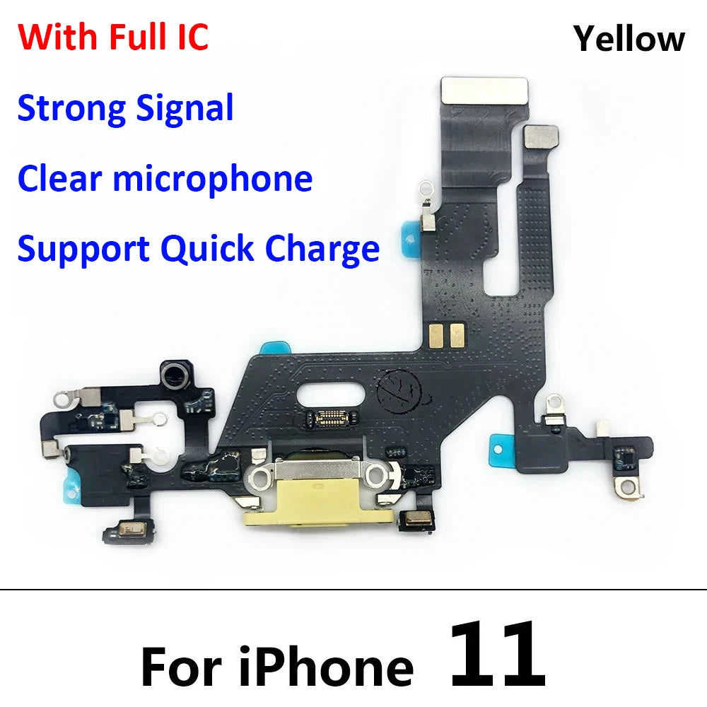 New USB Charging Port Charger Board Flex Cable For Iphone 11 Pro 11Pro Max Dock Connector With Microphone iPhone phone repair parts