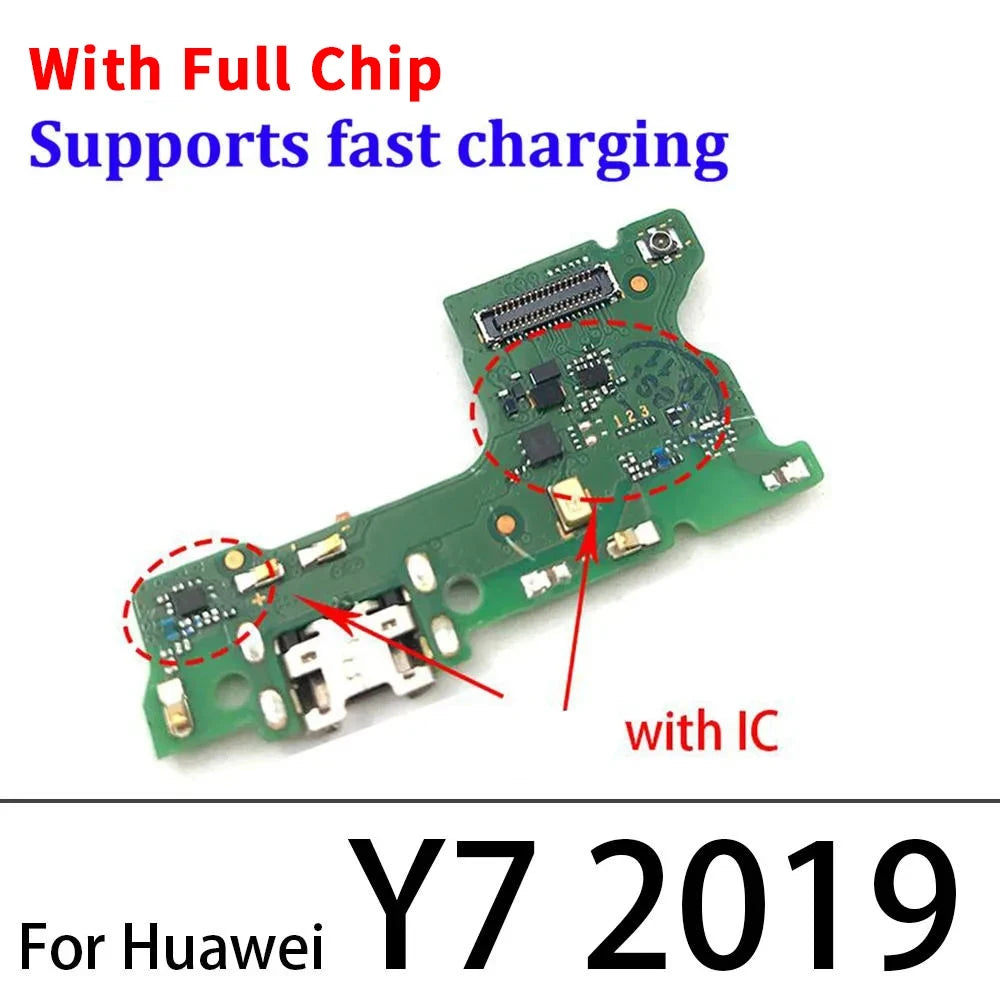 Dock Connector USB Charger Charging Port Board Flex Cable For Huawei Y5 Y6 Y7 Y9 Prime 2017 2018 2019 Y6s Y6P Y7P Y8s Y8P Y9s Huawei phone repair parts