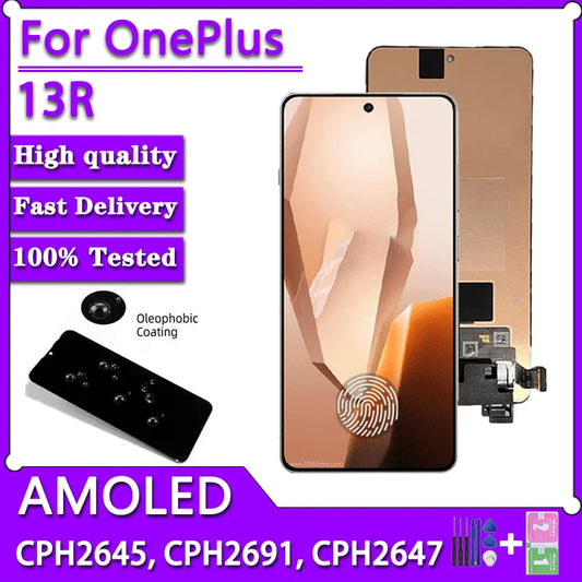 6.78"New 120Hz For OnePlus 13R LCD Display Touch Screen Digitizer Assembly For 1+13R CPH2645, CPH2691, CPH2647 LCD  OnePlus phone repair parts
