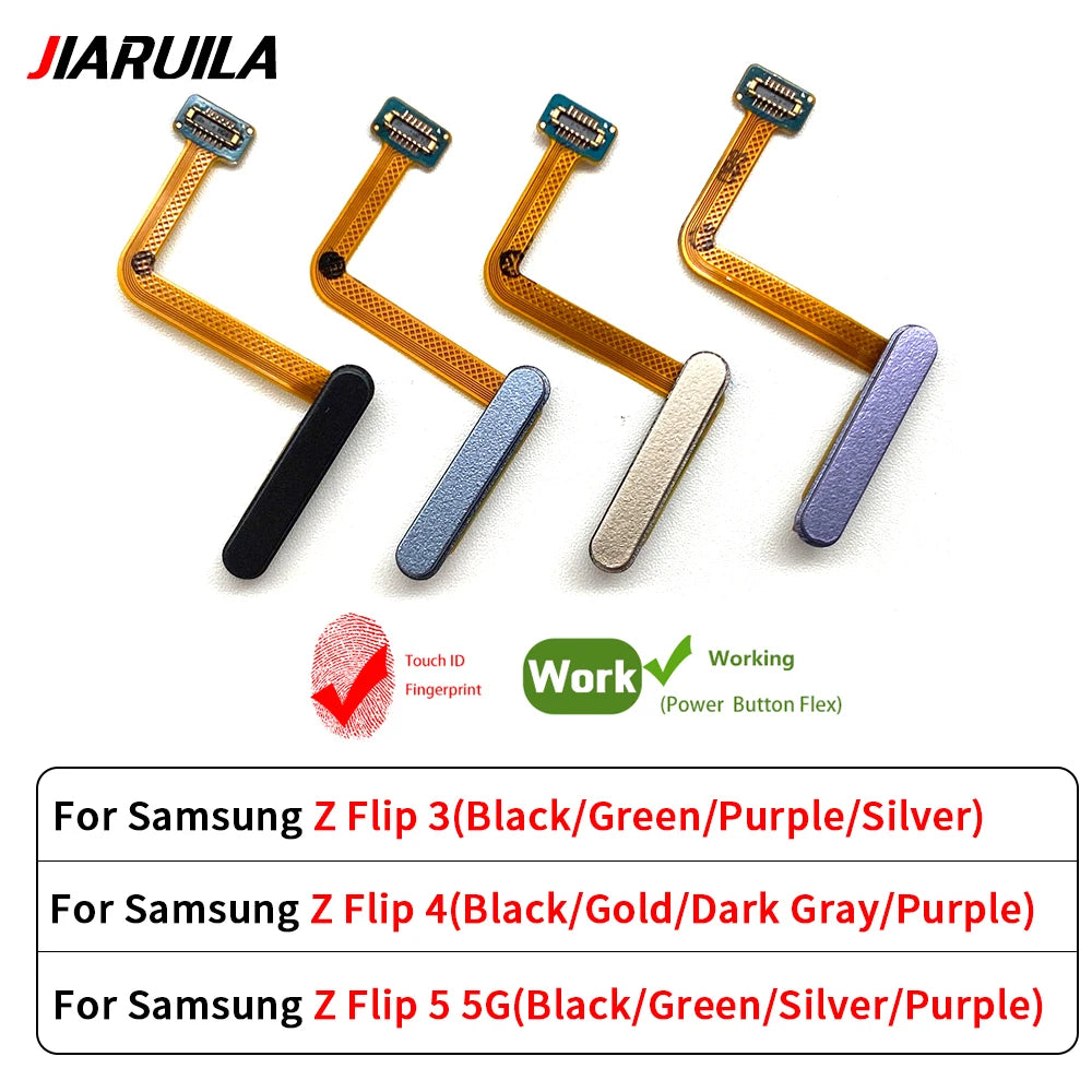 Fingerprint Home Button Fingerprint Menu Return Key Recognition Sensor Flex Cable For Samsung Z Flip 3 4 5 5G Samsung phone repair parts