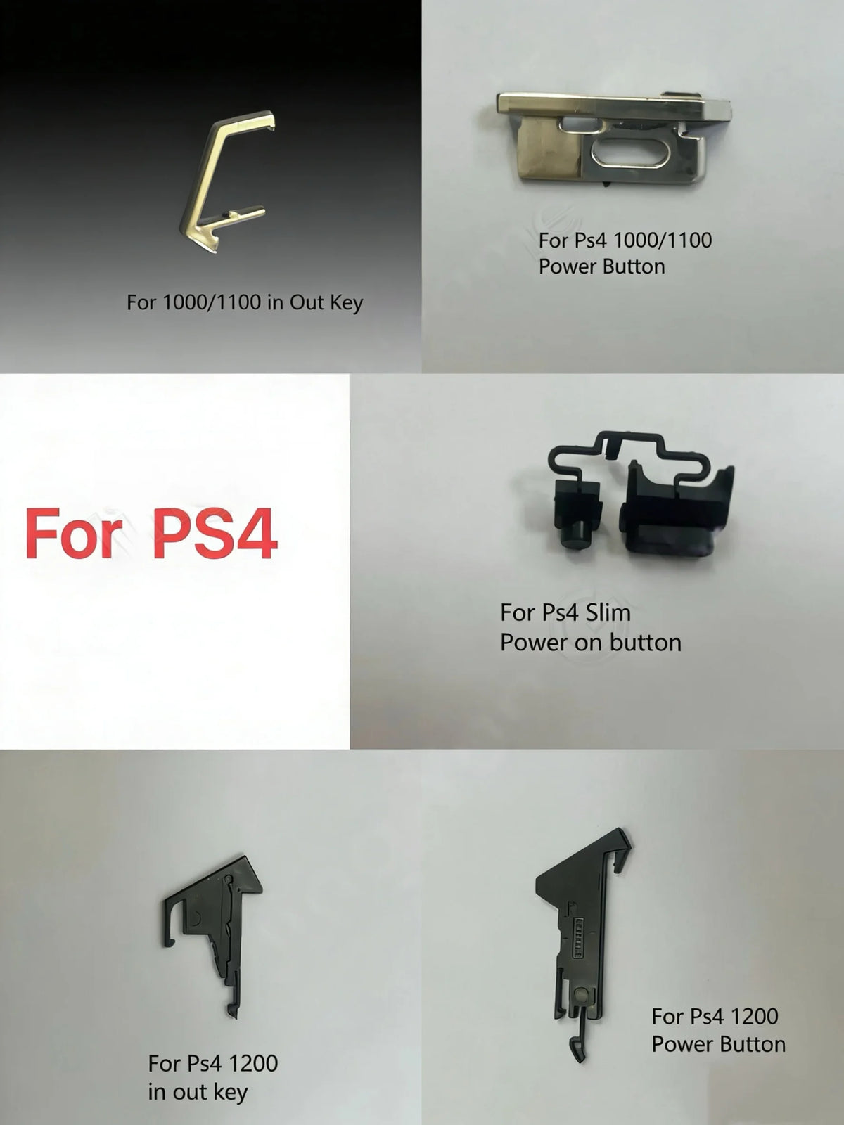 1pcs Button For PS4 Power ON OFF Button For PS 4 1000 / 1100 / 1200 / Slim DVD Disk Drive Eject Power Clip Game console repair parts