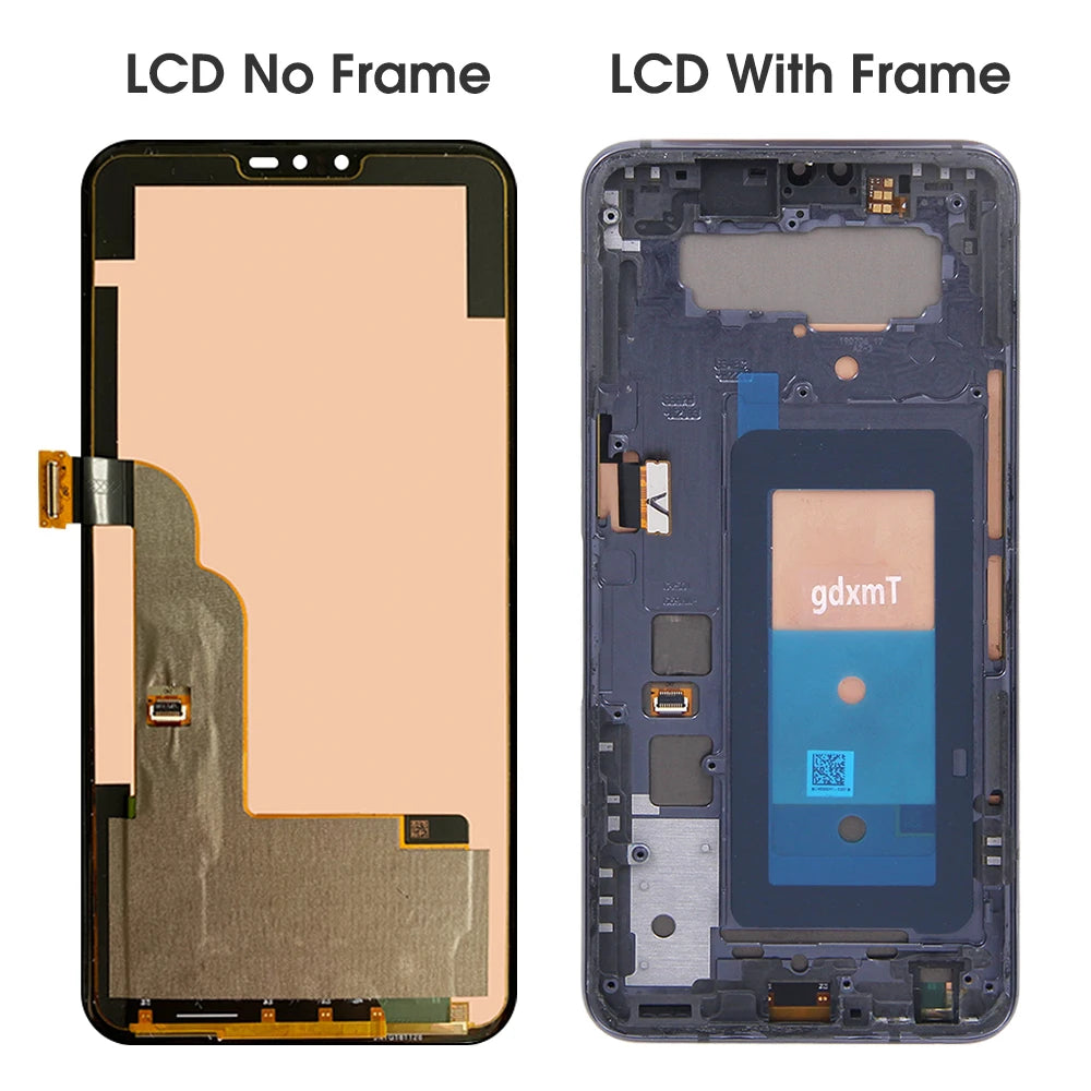 6.4" OEM  For LG V50 ThinQ 5G LCD V500 V500N V500EM Display Touch Screen Digitizer For LG V50 LCD With Frame 100% Tested LG phone repair parts