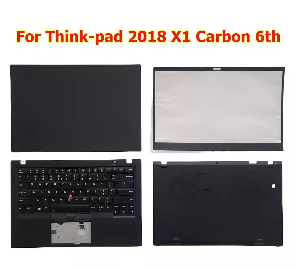 Cover case for Thinkpad 2018 X1 Carbon 6th gen6 upper lcd back housing bezel palmrest topcase shell hinge bottom cover Lenovo laptop repair parts