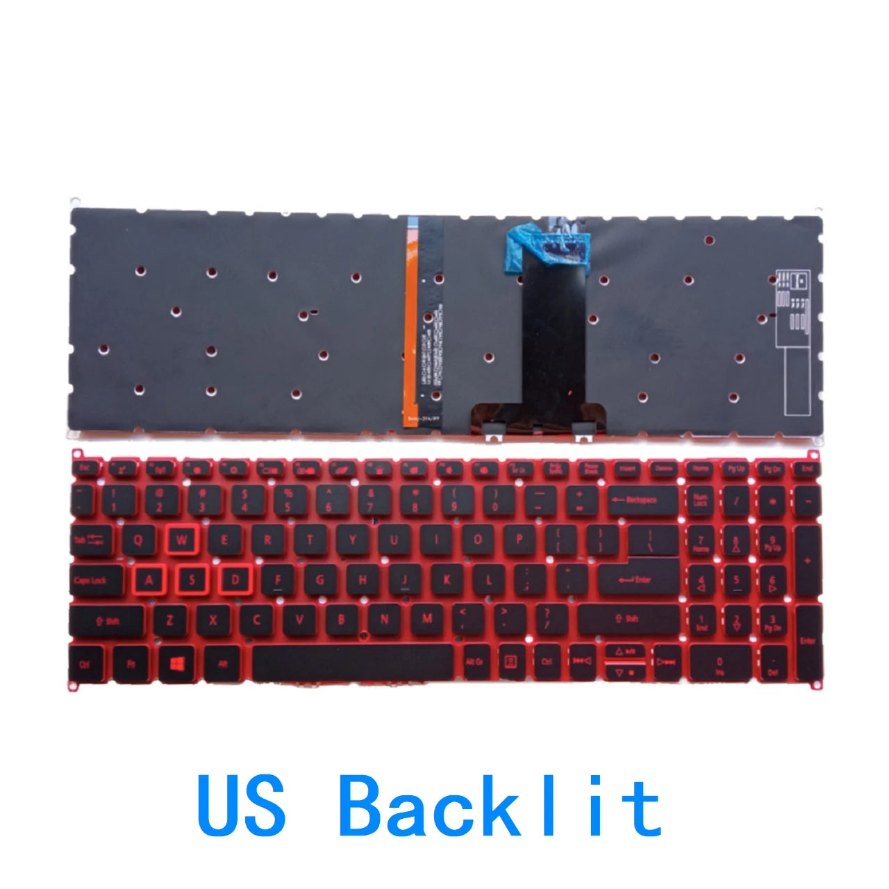 New US Russian Language  Backlit Keyboard For Acer Nitro 5 spin NP515-51 N17W1 NP515-51-80X SP515-51N A317-51  ACER laptop repair parts