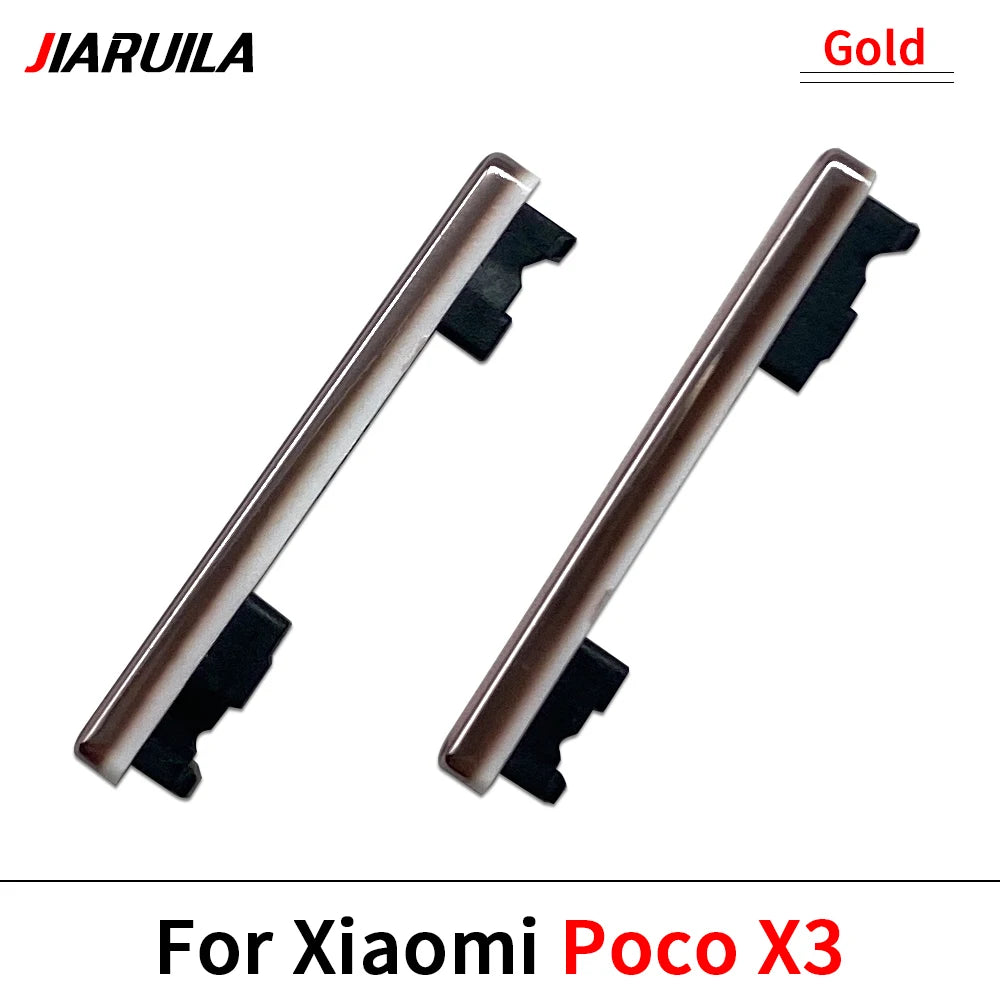 10Pcs, Side Power Button + Volume Side Button For Xiaomi Mi Poco X3 Pro GT M3  Xiaomi  Xiao mi phone repair parts