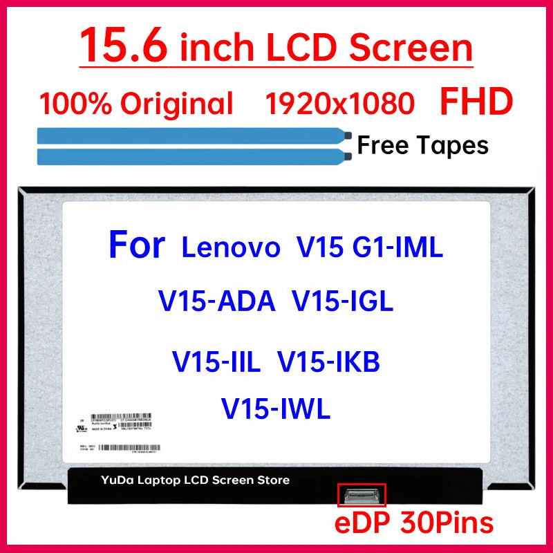 15.6 Inch Laptop LCD Screen For Lenovo V15-ADA IGL IIL IKB IWL V15 G1-IML Display Matrix Panel Replacement 1920x1080 Non-Touch Lenovo laptop repair parts