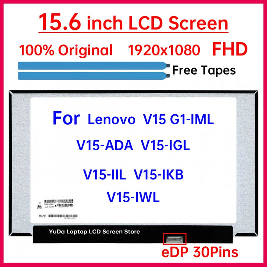 15.6 Inch Laptop LCD Screen For Lenovo V15-ADA IGL IIL IKB IWL V15 G1-IML Display Matrix Panel Replacement 1920x1080 Non-Touch Lenovo laptop repair parts
