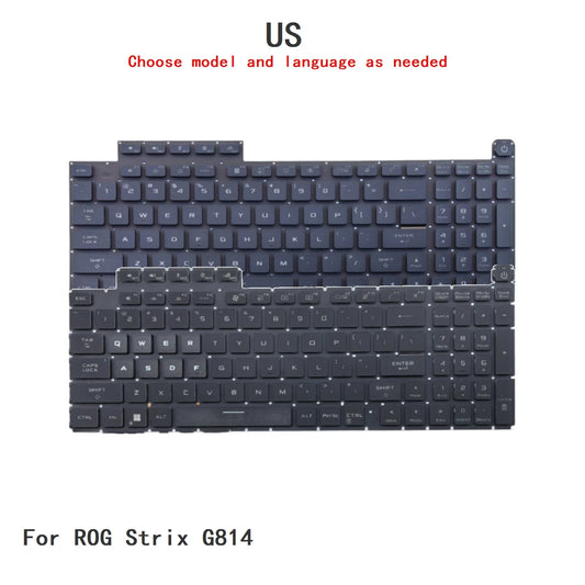 New US Language  RGB Keyboard For ASUS ROG Strix G814 Notebook PC Replacement Keyboard ASUS laptop repair parts
