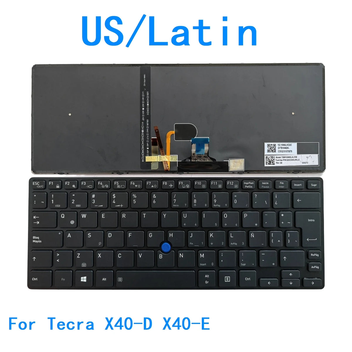 New US Latin Language  Backlit Keyboard For Toshiba Tecra X40-D X40-E Notebook PC Replacement Keyboard