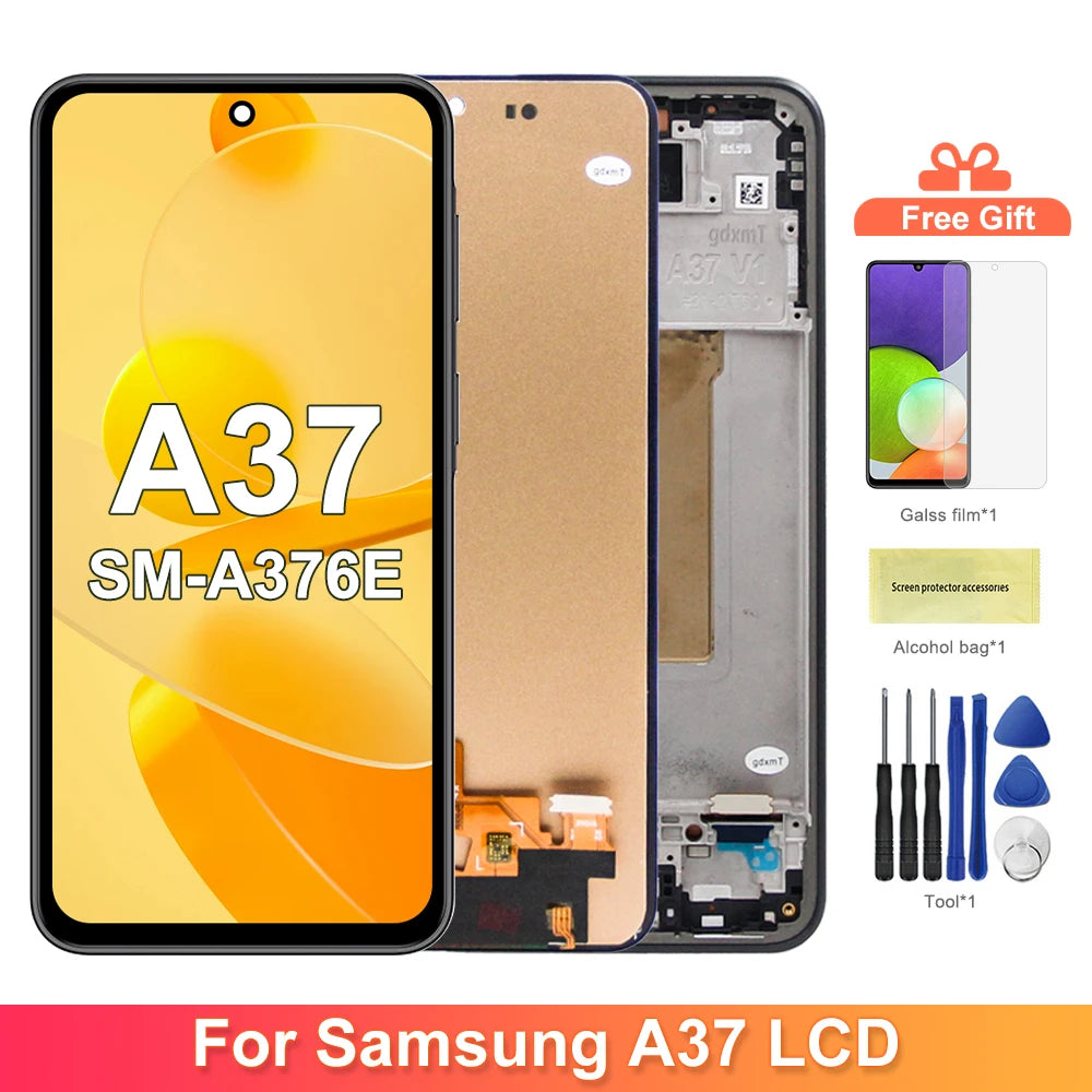 A37 Display For Samsung A37 5G SM-A376E A376B LCD Display Touch Screen Digitizer For Samsung A37 Replacement Parts Samsung phone repair parts