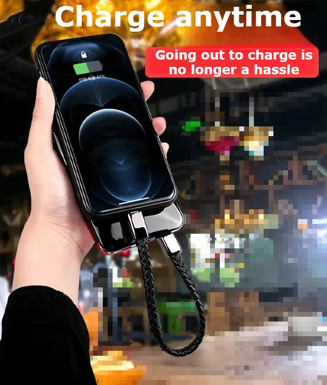 Creative wristband bracelet style Data cable 60W 100W portable dual Type-C Light-ning PD  Super fast charging charger cable