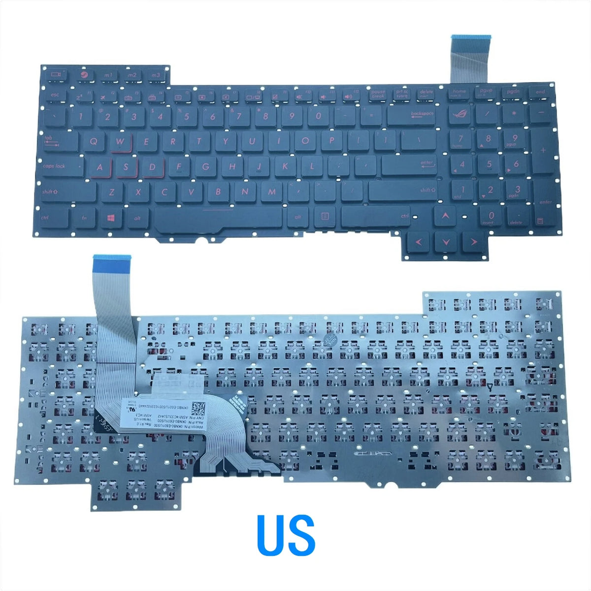 New US Russian Language  Keyboard For ASUS G751 G751J G751JL G751JM G751JT G751JY G751jl-bs17t28 G751JT-CH71 G751JM-BHI7T25 ASUS laptop repair parts