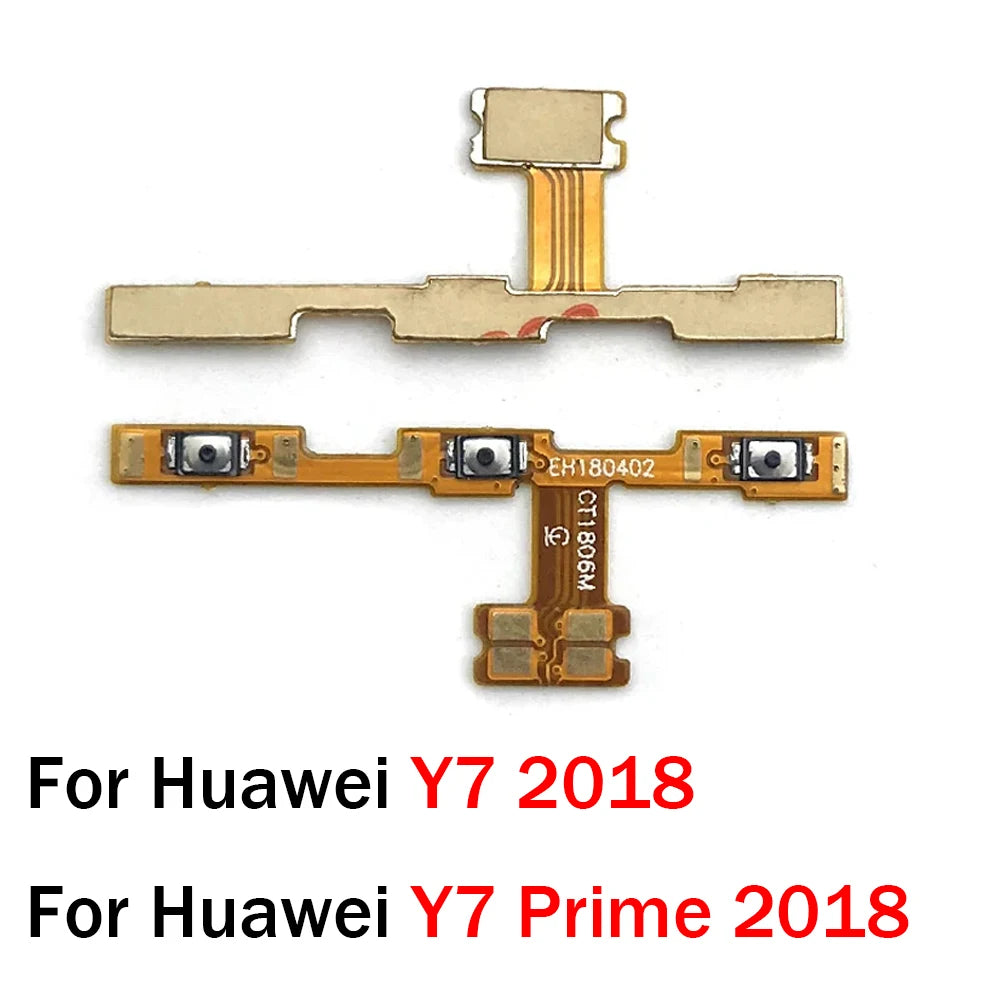 10Pcs, Power On Off Volume Side Button Key Flex Cable For Huawei Y6 Y7 Y9 Prime 2017 2018 2019 Y6s Y6P Y7A Y7P Y8S Y8P Y9S Y9A Huawei phone repair parts