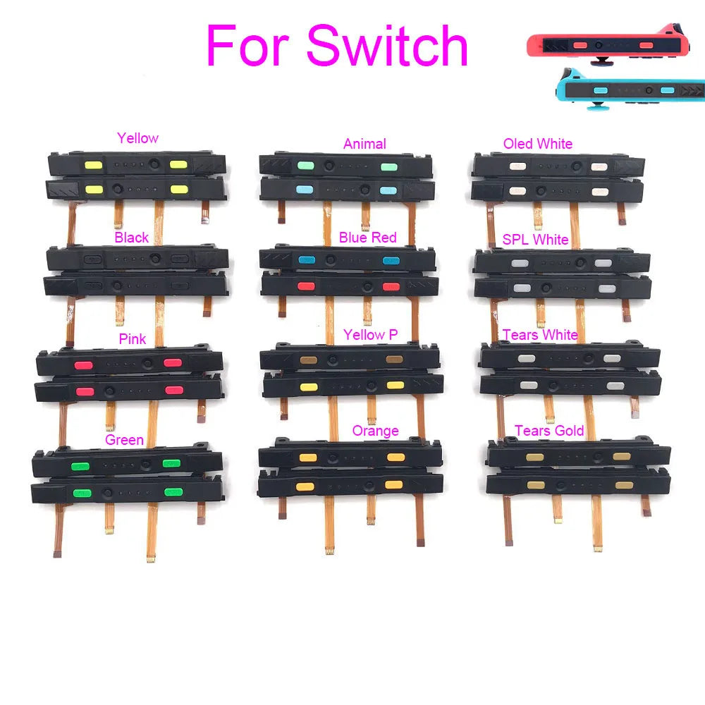Plastic Slider For Nintendo Switch NS Joy-Con Controller Rail Assembly With Flex Cable Complete Right Left With Button Game console repair parts