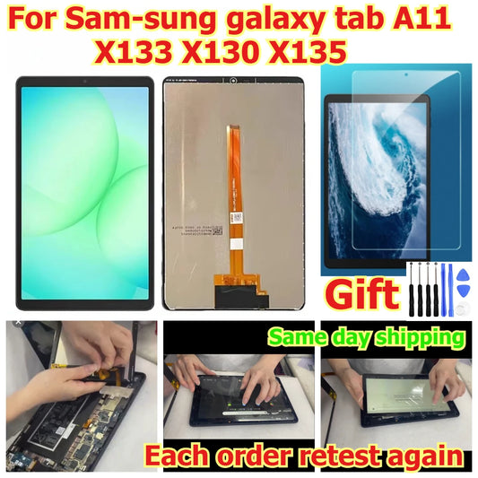 100% tested Tab touch lcd display screen panel for Samsung galaxy tab A11 X133 X130 X135 digitizer glass assembly Samsung tablet repair parts