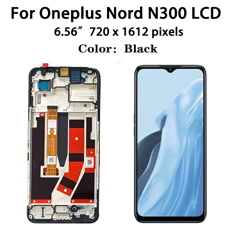 6.56"Display For Oneplus Nord N300 LCD Display 10 Touches Screen Digiziter Assembly For Oneplus NordN300 1+N300 LCD Replacement  OnePlus phone repair parts