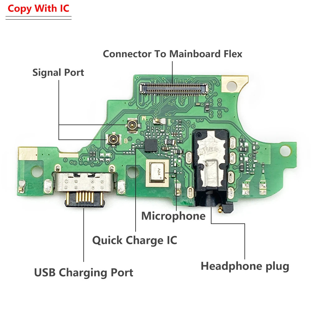 New USB Charging Port Board Flex Cable Connector For LG K8 Plus K22 K41S K42 K51 K50S K51S K52 K61 Microphone Module   LG phone repair parts