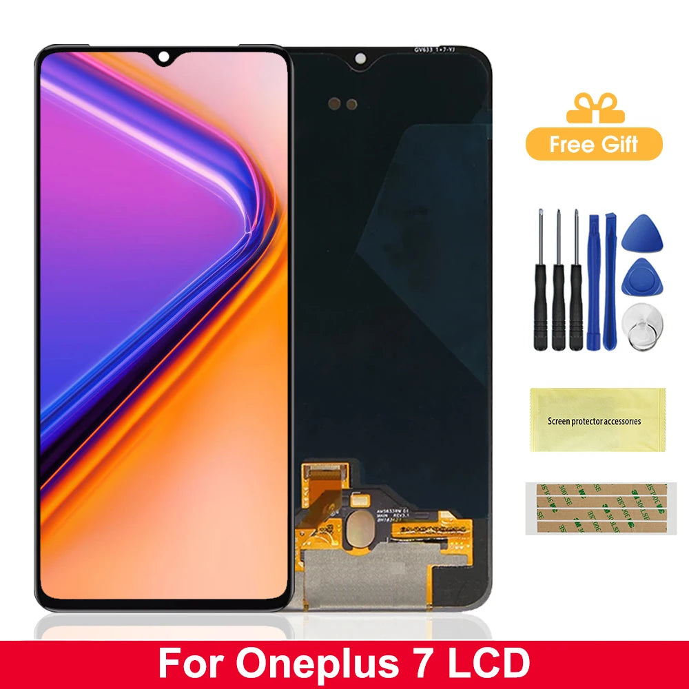 6.41" Amoled For Oneplus 7 1+7 Lcd Touch Screen for 1+ 7 GM1900 GM1901 GM1903 GM1905 Display Digitizer Assembly with Frame Oneplus phone repair parts