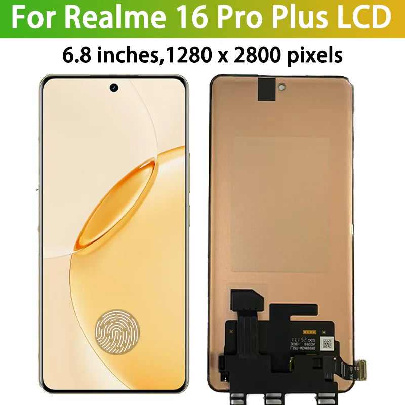 6.8''AMOLED For Realme 16 Pro+ 5G Lcd Display Touch Screen Digitizer Assembly For Realme 16Pro Plus LCD RMX5131 Screen Oppo phone repair parts Realme phone repair parts