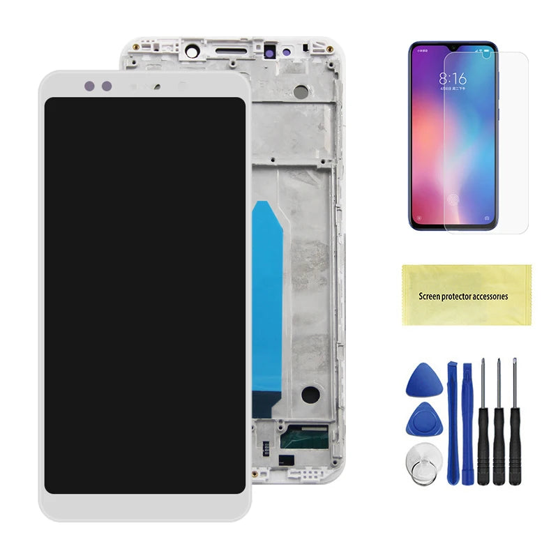5.99" Screen for Xiaomi Redmi 5 Plus MEG7 MEI7 LCD Display Digital Touch Screen Assembly with Frame for Redmi 5 Plus Replacement Xiaomi phone repair parts