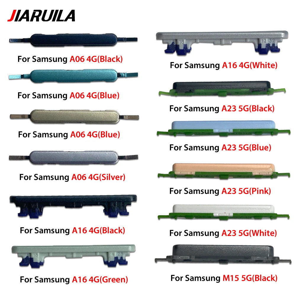 10Pcs, Power Button Volume Side Button For Samsung A06 A16 A26 A36 4G 5G Replacement Parts Samsung phone repair parts