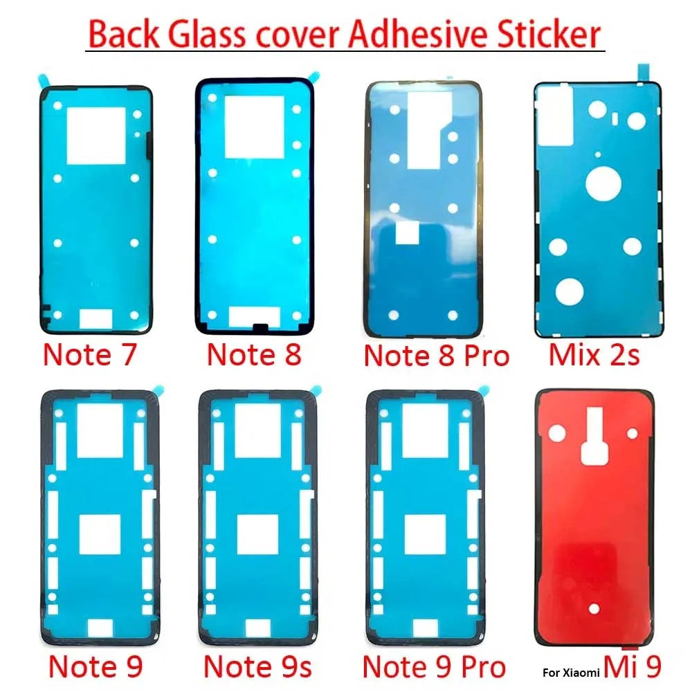Back Glass cover Adhesive Sticker Stickers glue For Xiaomi Mi 9 9t 10T 10 Lite Poco F2 Pro Mix 2S Redmi Note 7 8 9 9s 10 K20 Pro Xiaomi  Xiao mi phone repair parts