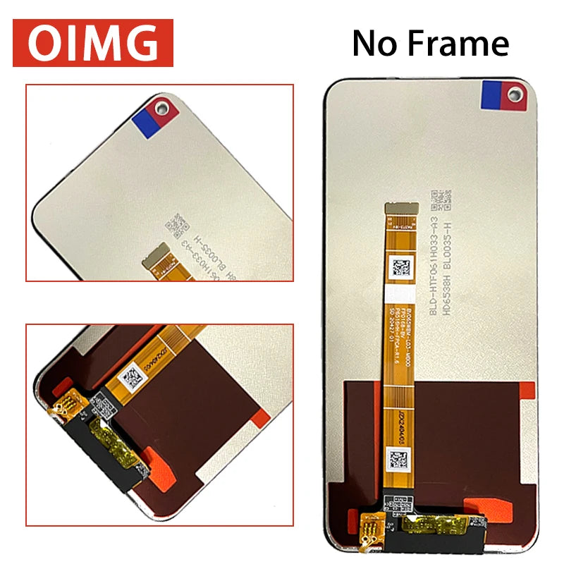 6.5"For Oppo A53s 4G CPH2135 Lcd Display Touch Screen Digitizer Assembly with Frame for Oppo A53S 4G CPH2139 Replacement Oppo phone repair parts Realme phone repair parts