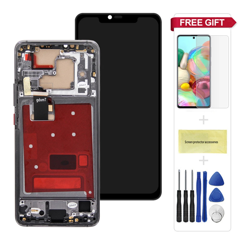 tft Display Screen with Frame for Huawei Mate 20 Pro, for Huawei Mate 20 Pro LYA-L09 LYA-L29 Lcd Display Touch Screen Assembly HUAWEI phone repair parts