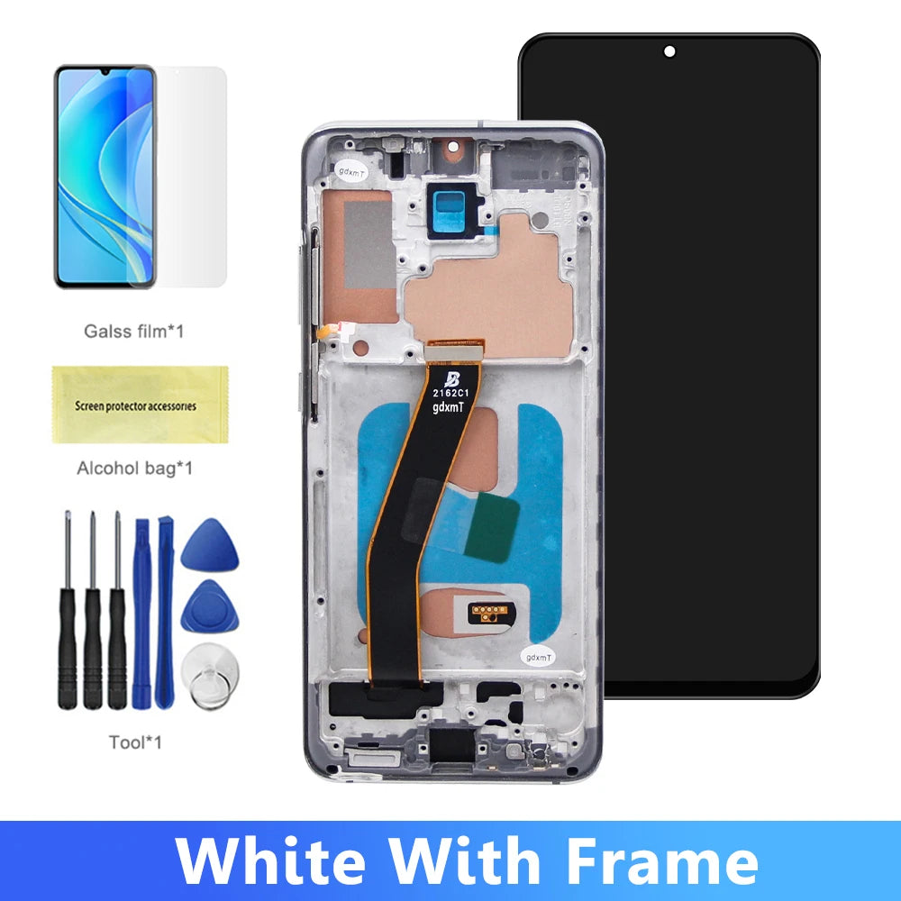 TFT S20 5G For Samsung S20 5G G981 G981F SM-G981F/DS Lcd Display Touch Screen with Frame Digitizer Assembly Parts US Version Samsung phone repair parts