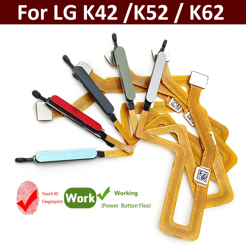 New For LG K42 K52 Home Button FingerPrint Touch ID Sensor Flex Cable Ribbon Replacement Parts  LG phone repair parts