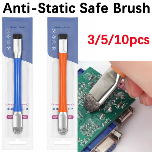 Motherboard Safe Brush Anti-Static Double Headed Brush Circuit Board Repair Cleaning Brush IC Chip Mobile Phone Repair Tool Professional Repair Tools