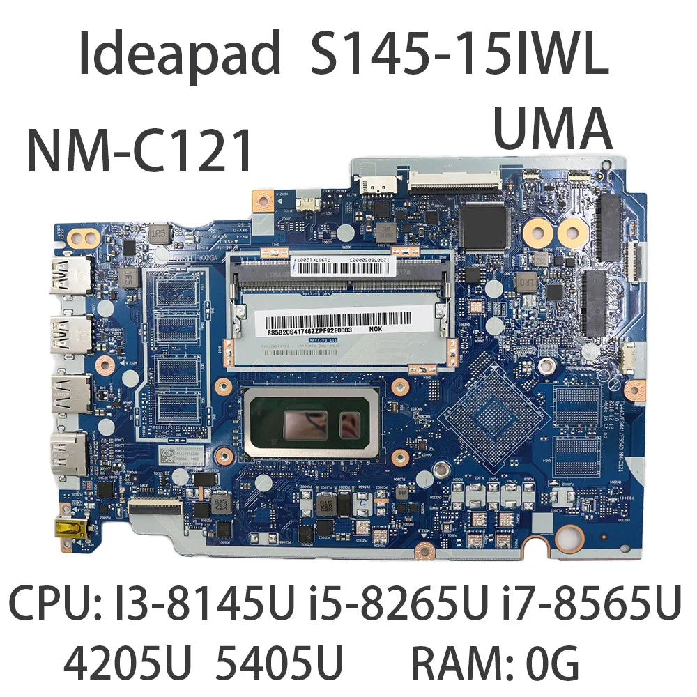 Laptop Motherboard For Lenovo Ideapad S145-15IWL V15-IWL FV440 FS441 FS540 NM-C121 With CPU:4205U I3-8145U I5-8265U 5B20S41725  Lenovo laptop repair parts