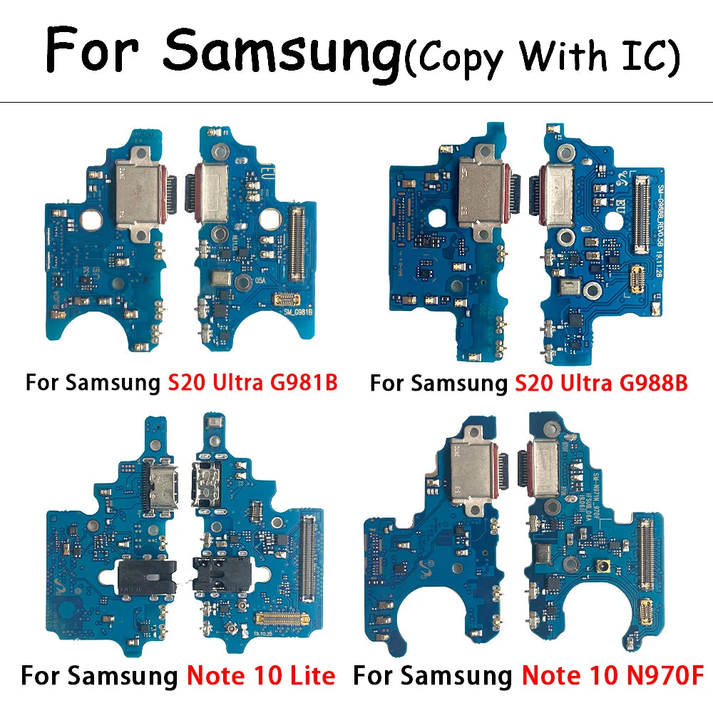 For Samsung Note 10 Plus Lite S20 Plus Ultra S981B S986B S988B N976F USB Charging Port Dock Charger Connector Board Flex Cable Samsung phone repair parts