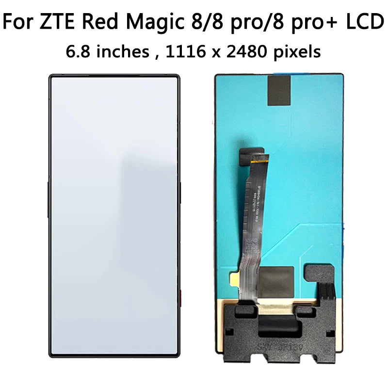 6.8"AMOLED 120Hz For ZTE nubia Red Magic RedMagic 8 Pro+/ 8S Pro+ Plus LCD Display touch Screen Digitizer Assembly ZTE phone repair parts