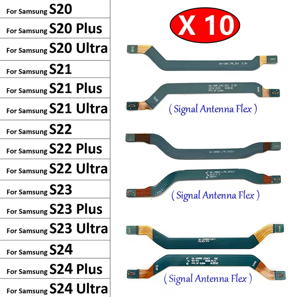 10Pcs, New For Samsung S20 S21 S22 S23 S24 Plus Ultra 4G 5G Signal Antenna Main Board Connector LCD Motherboard Flex Cable Samsung phone repair parts