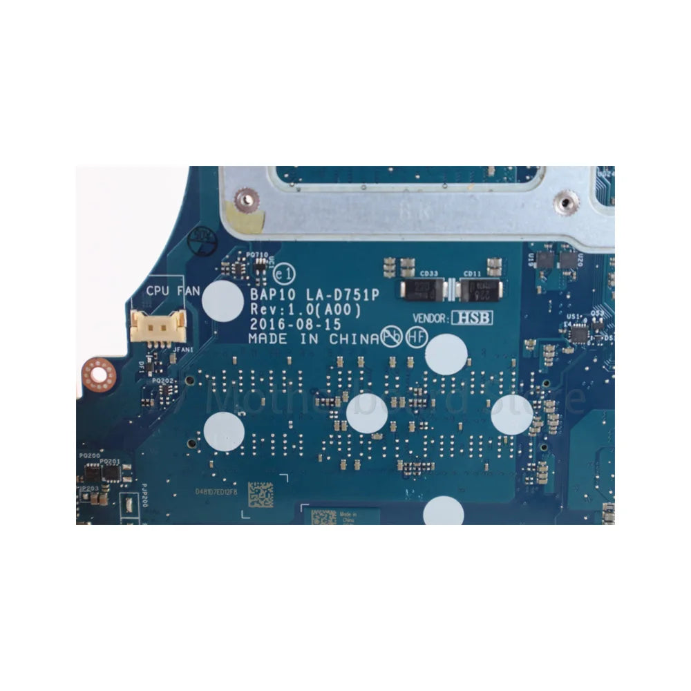 Laptop Motherboard For DELL Alienware 15 R3 17 R4 BAP10 LA-D751P With CPU I5-6300HQ I7-7700HQ GTX1060 GTX0170 GPU tested OK Dell laptop repair parts