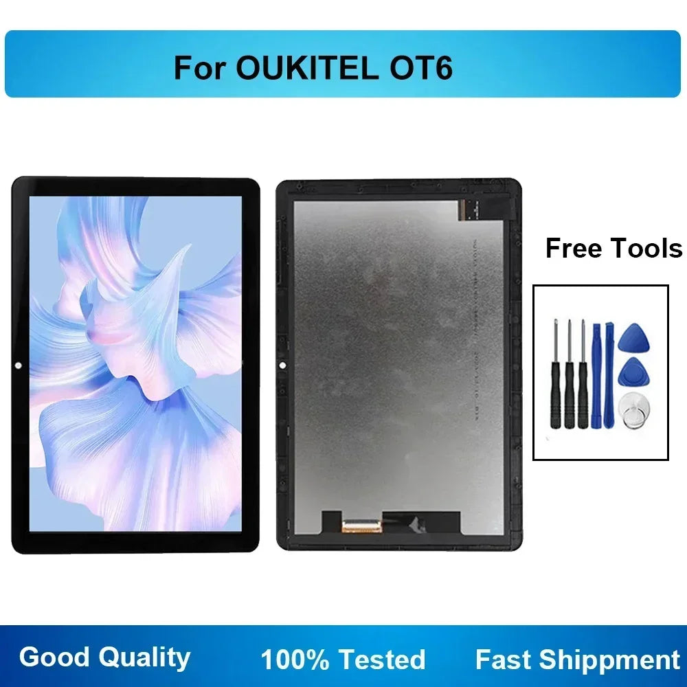 For OUKITEL OT6 OT6 Kids Digitizer LCD Display Touch Screen Assembly Replacement With Frame Tablet repair parts