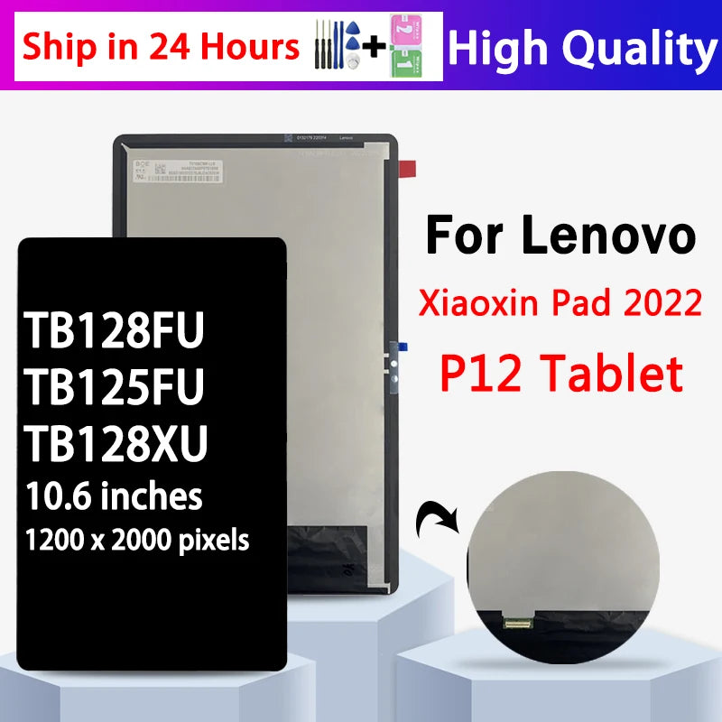 10.6''NEW For Lenovo Xiaoxin Pad 2022 TB128 TB128FU TB128XU LCD Display Touch Screen Digitizer Panel Assembly TB125FU Display Tablet repair parts