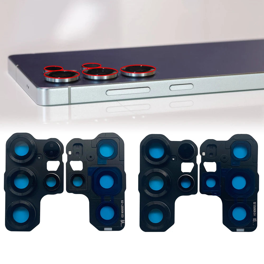 New Rear Camera Glass Lens Cover With Frame Holder For Samsung S20 S21 S22 S23 S24 S25 Plus Ultra 4G 5G Replacement Parts Samsung phone repair parts