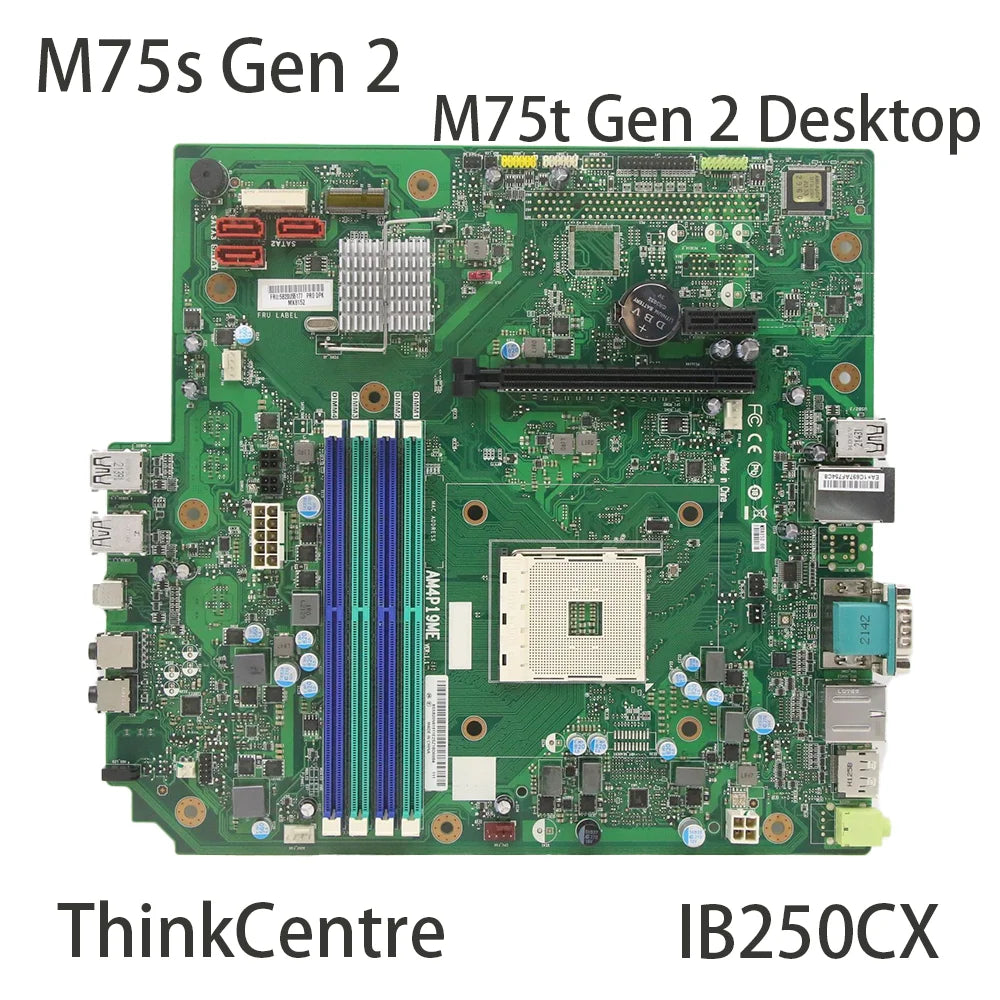 For Lenovo ThinkCentre M75s Gen 2 M75t Gen 2 Desktop Laptop Motherboard AM4P19ME With  FRU:5B20U55177 5B20U54465 5B20U55186 Lenovo laptop repair parts
