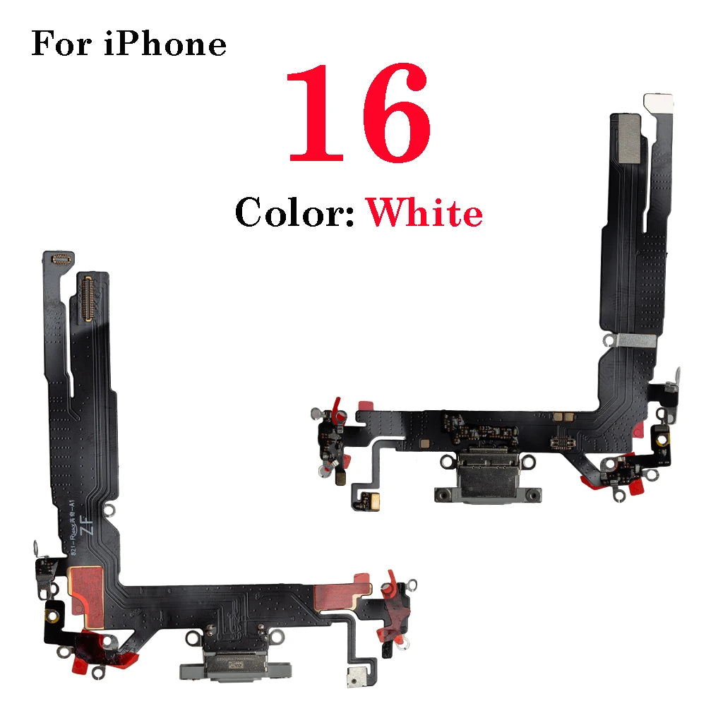 1Pcs New Brand For iPhone 16 15 Plus16 15 Pro Max Dock Charging Port Flex Cable USB Charger Connector Replacement Part iPad tablet repair parts