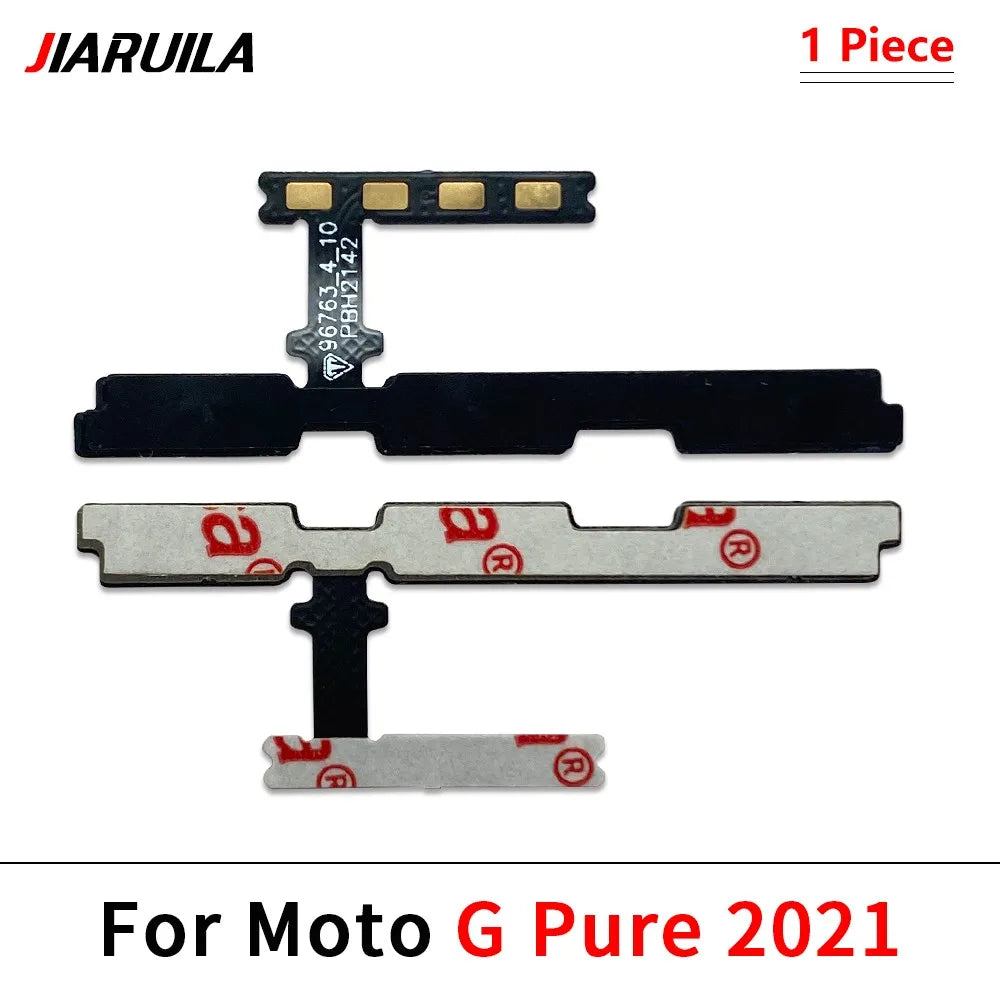 10Pcs, Power Switch On/Off Button Volume Key Button Flex Cable For Motorola Moto G 5G Plus Power Stylus Play Pure 2021 2022 Motorola phone repair parts