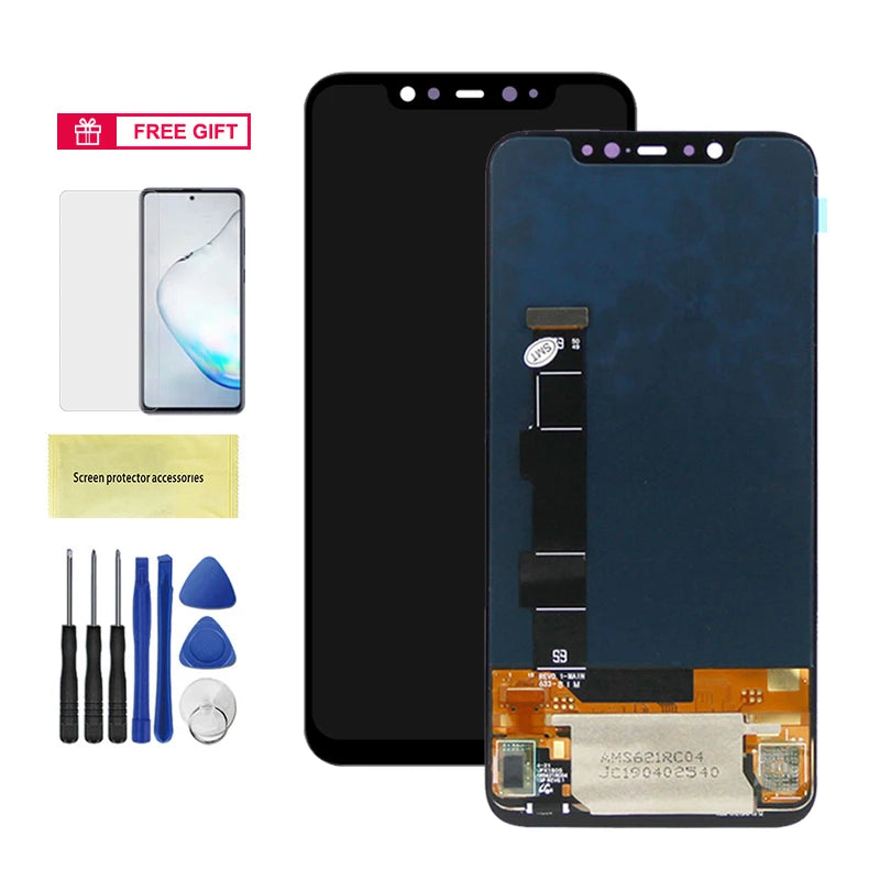 Super AMOLED Mi 8 Screen Replacement, for Xiaomi Mi 8 LCD Display Digital Touch Screen with Frame Assembly for Mi8 M1803E1A Xiaomi phone repair parts