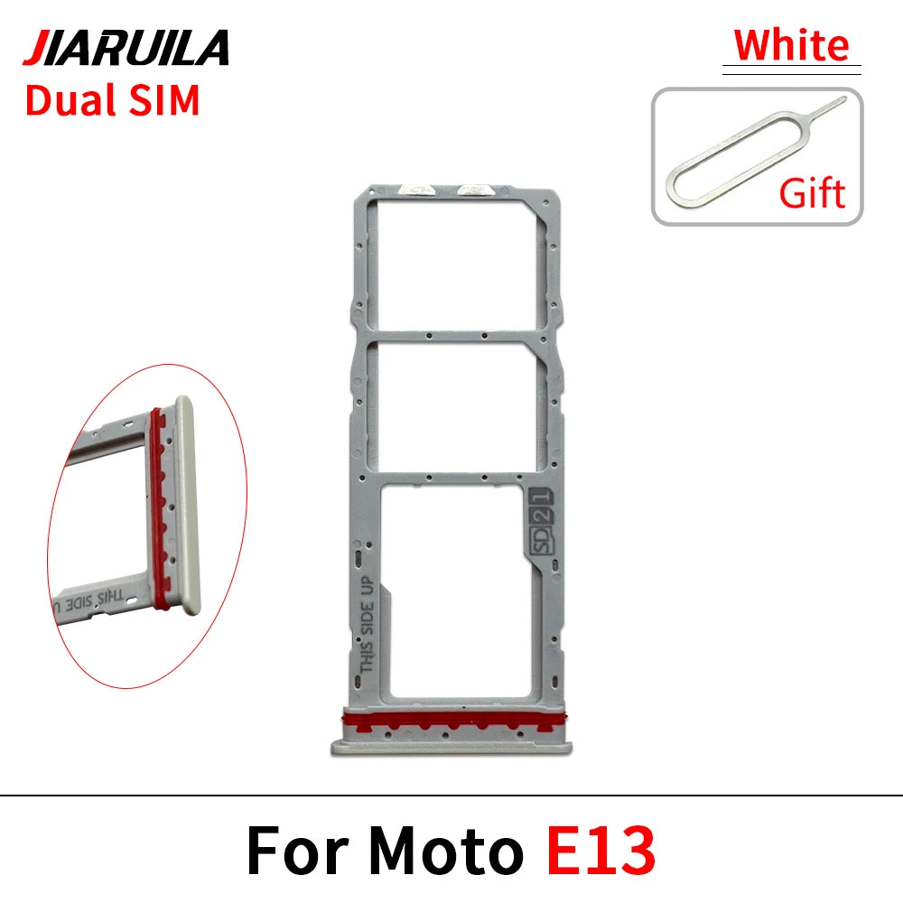 New For Motorola Moto E13 E32 E22 E22i Micro Nano SIM Card Holder Tray Slot Holder Adapter Socket Motorola phone repair parts