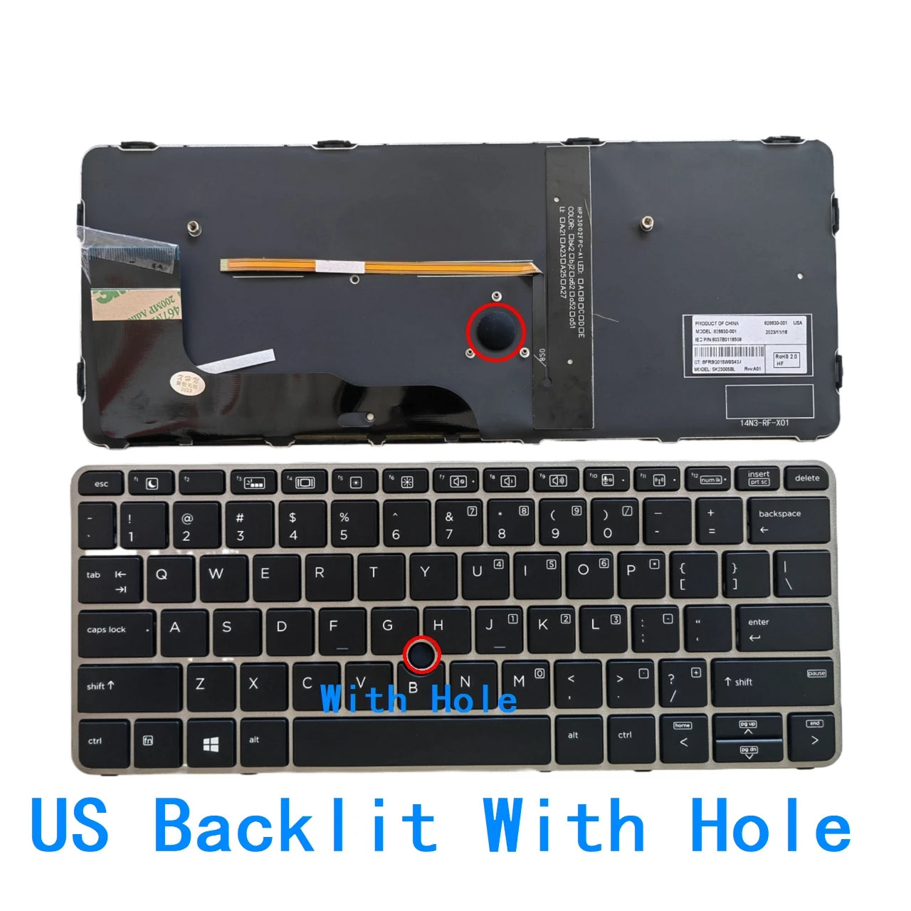 New US Spanish Latin Arab Language  Backlit Keyboard For HP EliteBook 820 G3 820 G4 828 G3 725 G3 725 G4  HP laptop repair parts
