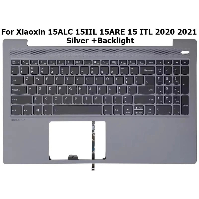 Upper case keyboard for Lenovo Xiaoxin 15ALC 15IIL 2020 Air 15ARE 15ITL 2021 topcase palmrest C shell keyboard cover touchpad Lenovo laptop repair parts