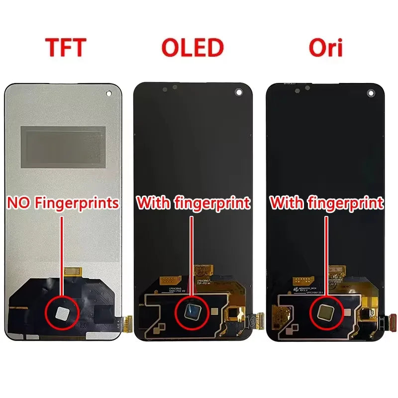 6.43"AMOLED For Oneplus Nord CE 5G EB2101 Screen Frame Touch Panel Digitizer For 1+Nord CE 5G EB2103 Display Frame  OnePlus phone repair parts