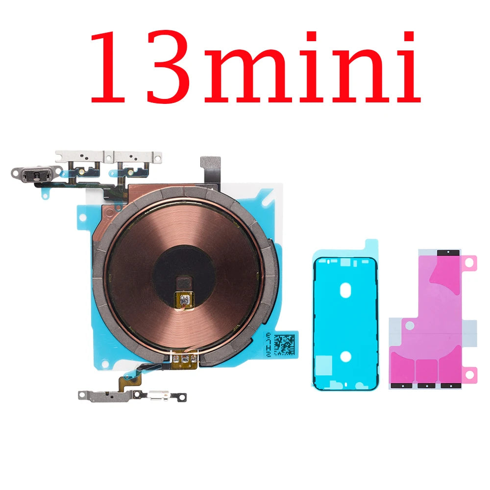 1set Wireless Charging Chip NFC Coil with Volume for IPhone 12 13 14 Mini Pro Max Plus Charger Panel Sticker Flex Cable iPhone phone repair parts
