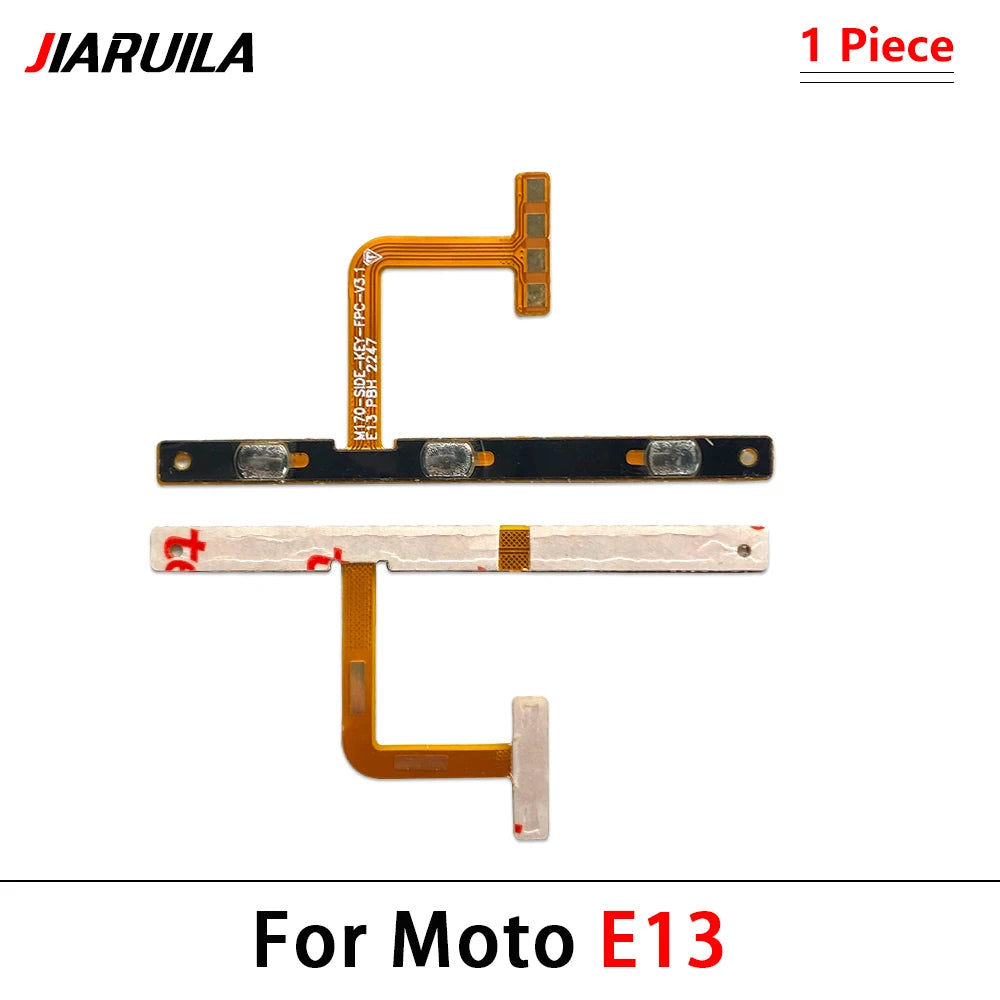 Power On Off Button Volume Side Key Flex Cable For Motorola Moto E13 E22 E32 E5 E6 E6s E7 Plus Power Play Go E20 E30 E40 Motorola phone repair parts